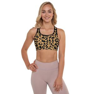 Cheetah Pattern Padded Sports Bra